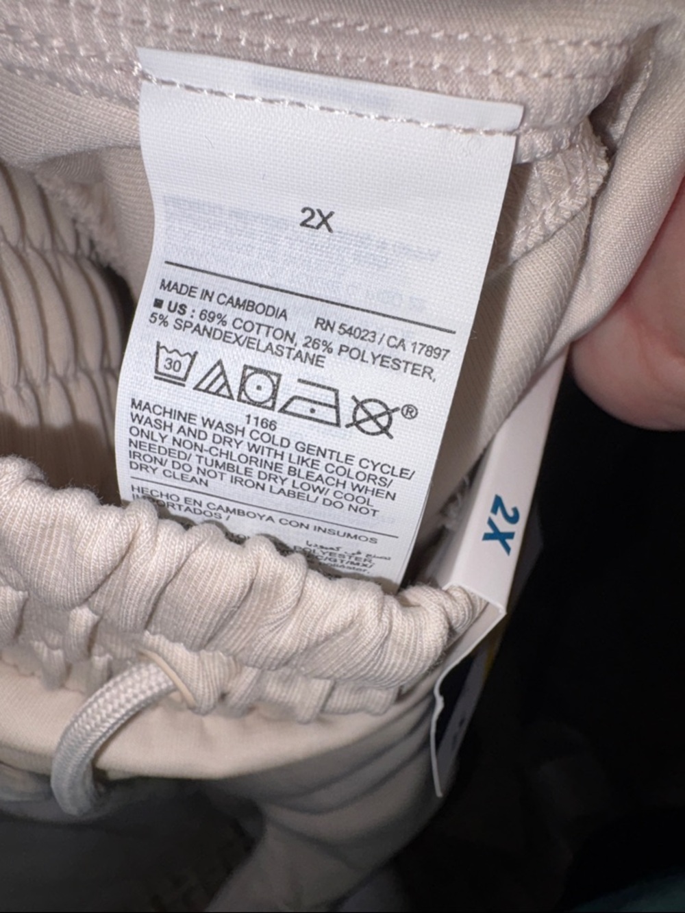 Old Navy Dynamic Fleece High Rise Jogger Pants - Cream  Drawstring Waist 2X NWT! - Picture 6 of 14